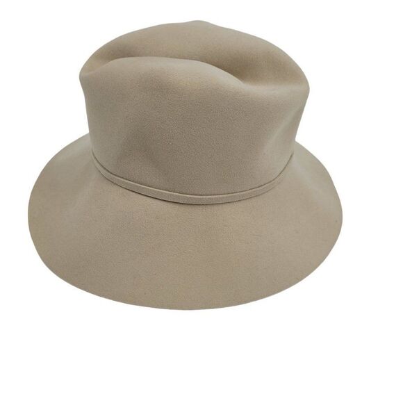 Vtg 60\'s Frank Olive Frank\'s Girl Hat Safari Bucket Hat Woolen‎ Felt Cream main image 5